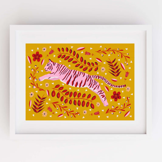 A4 print - Yellow tiger