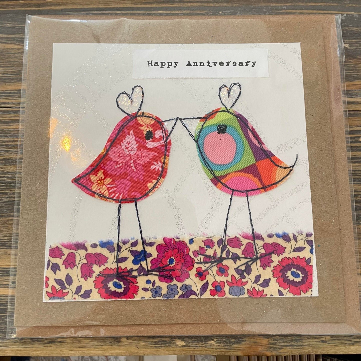 Anniversary Card Love Birds