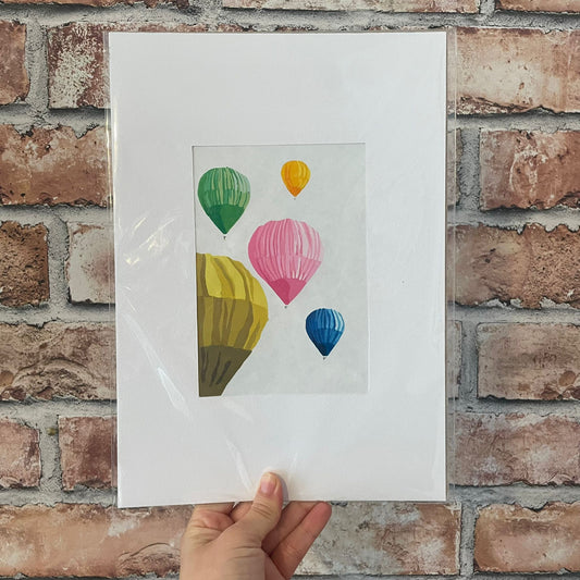 5 Hot Air Balloons Print