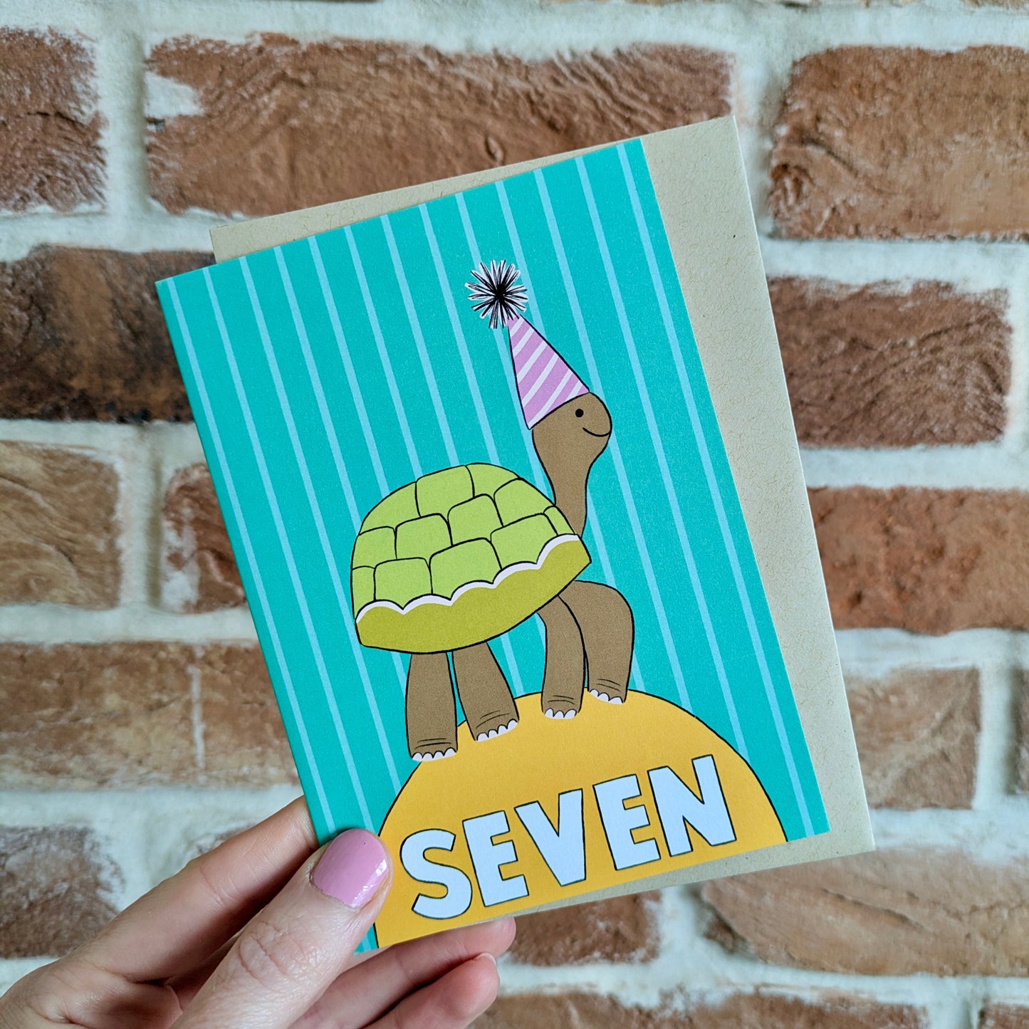 Birthday Tortoise Card (Age 7)