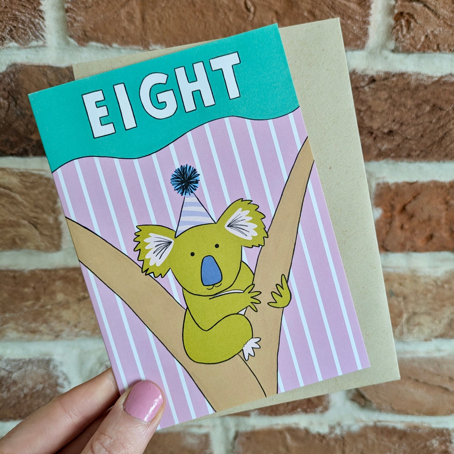 Birthday Koala Card (Age 8)