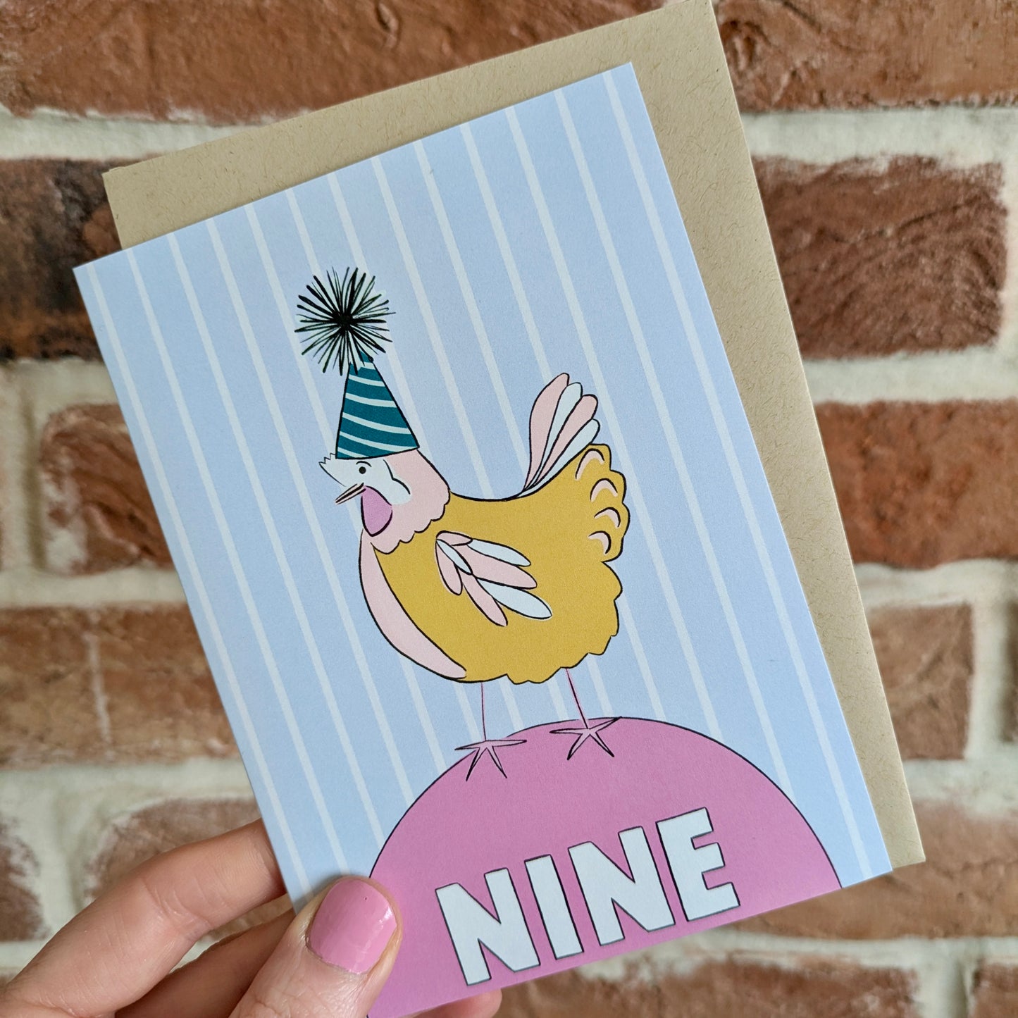 Birthday Chicken Card (Age 9)