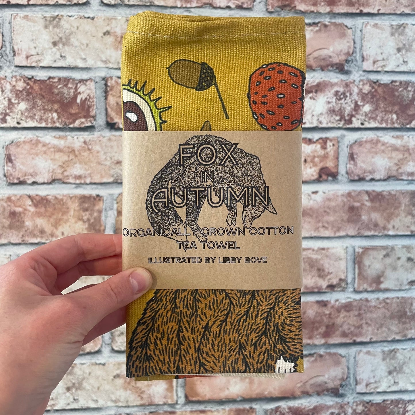 Autumn Fox Tea Towel
