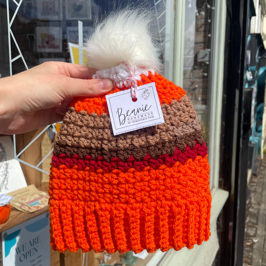 Beanie Hat with detachable Pompom