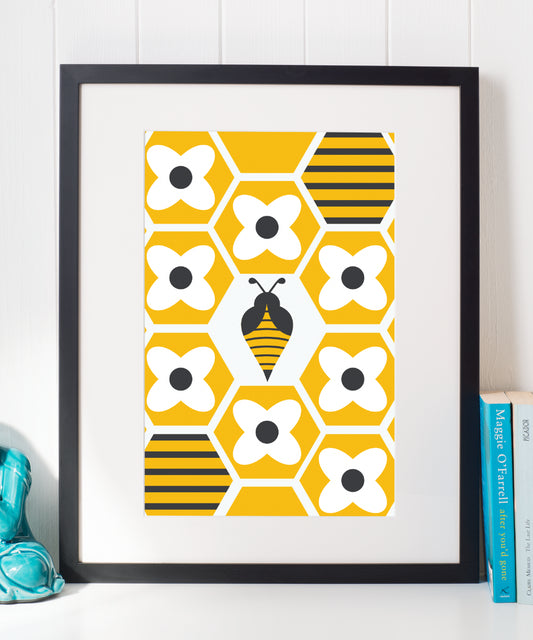 Bees Print A4