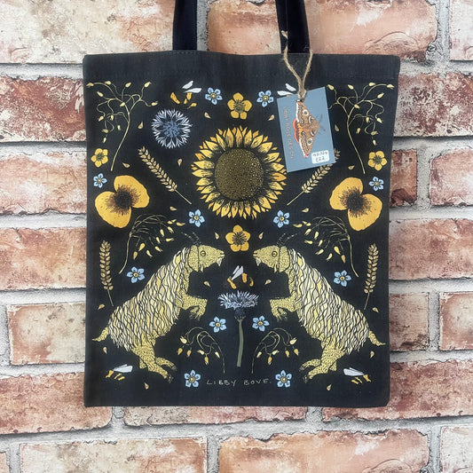 Black Goat Tote Bag