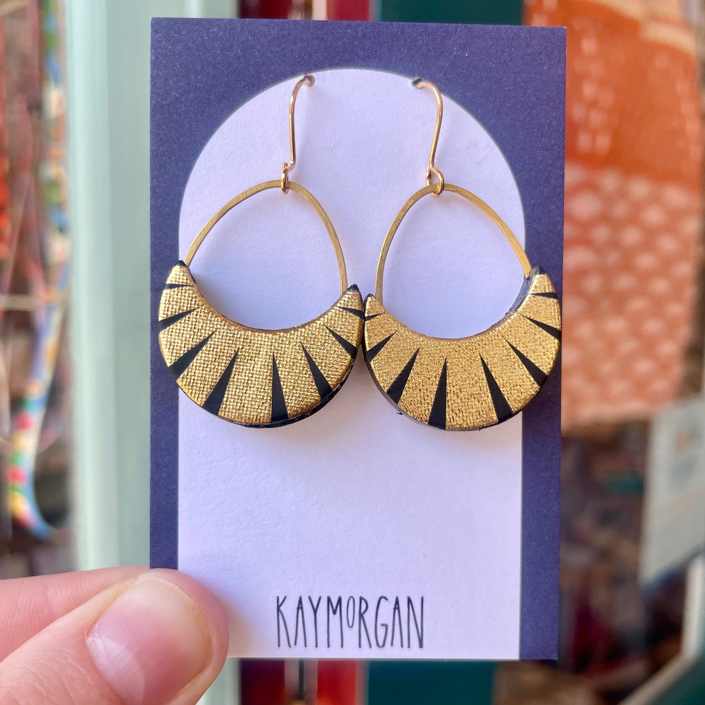 Drop Moon Earrings