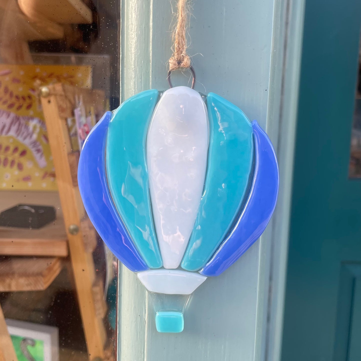 Fused Glass Hanging Hot Air Balloon
