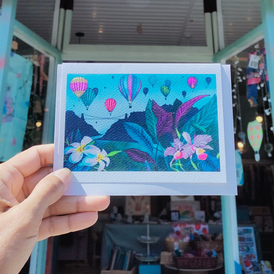 Bridge Balloons & Flowers Card