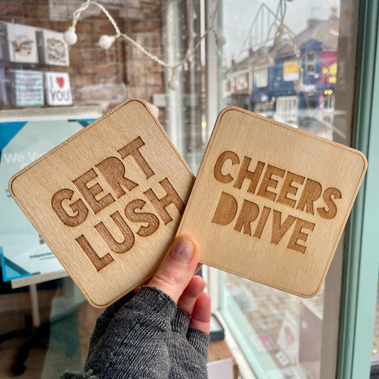 Plywood Coaster 'Gert Lush'