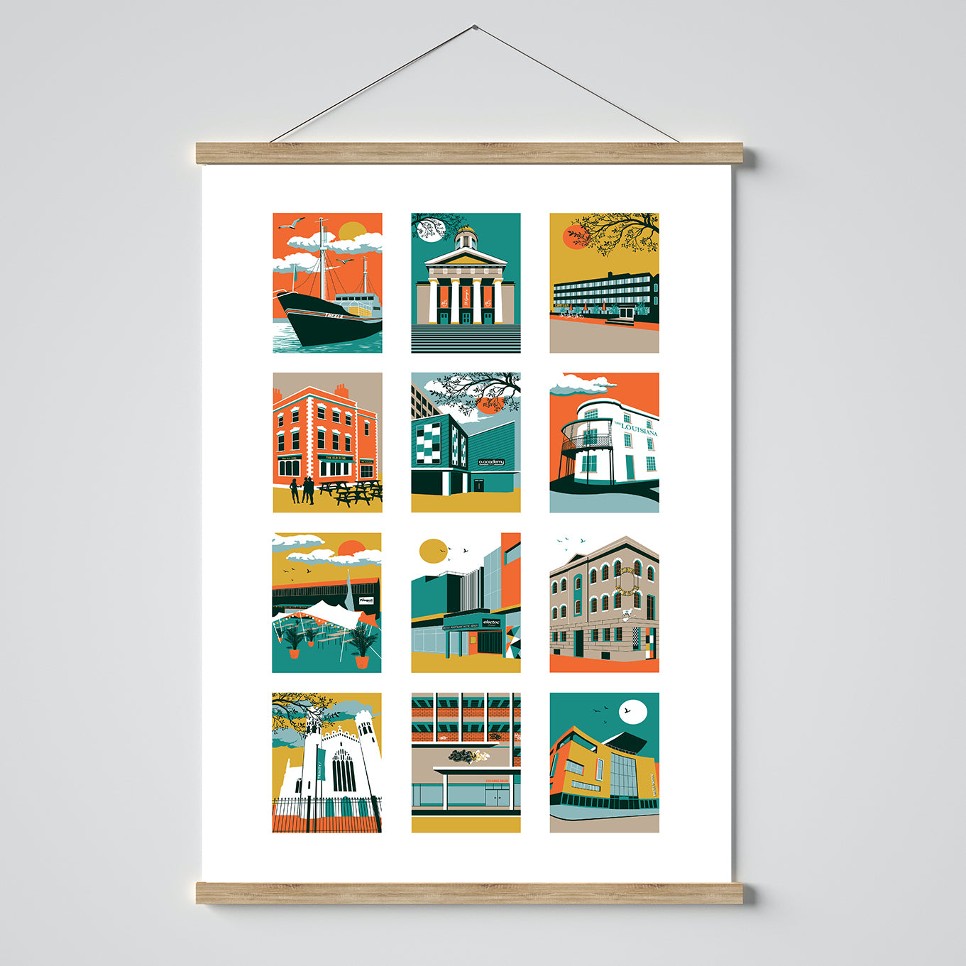 Bristol Music Venues Print A4