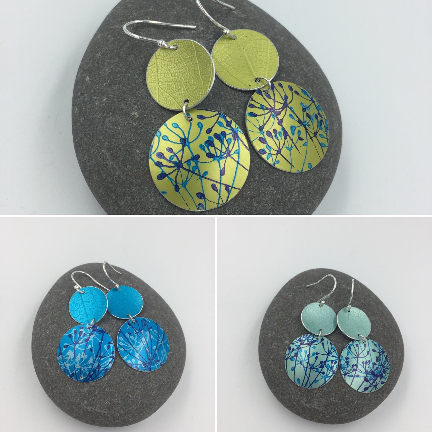 Double Circle Cow Parsley Earrings