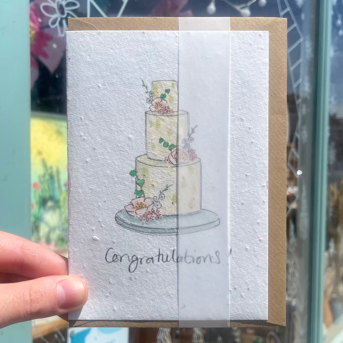 Congratulations! Wedding Cake Seed Card