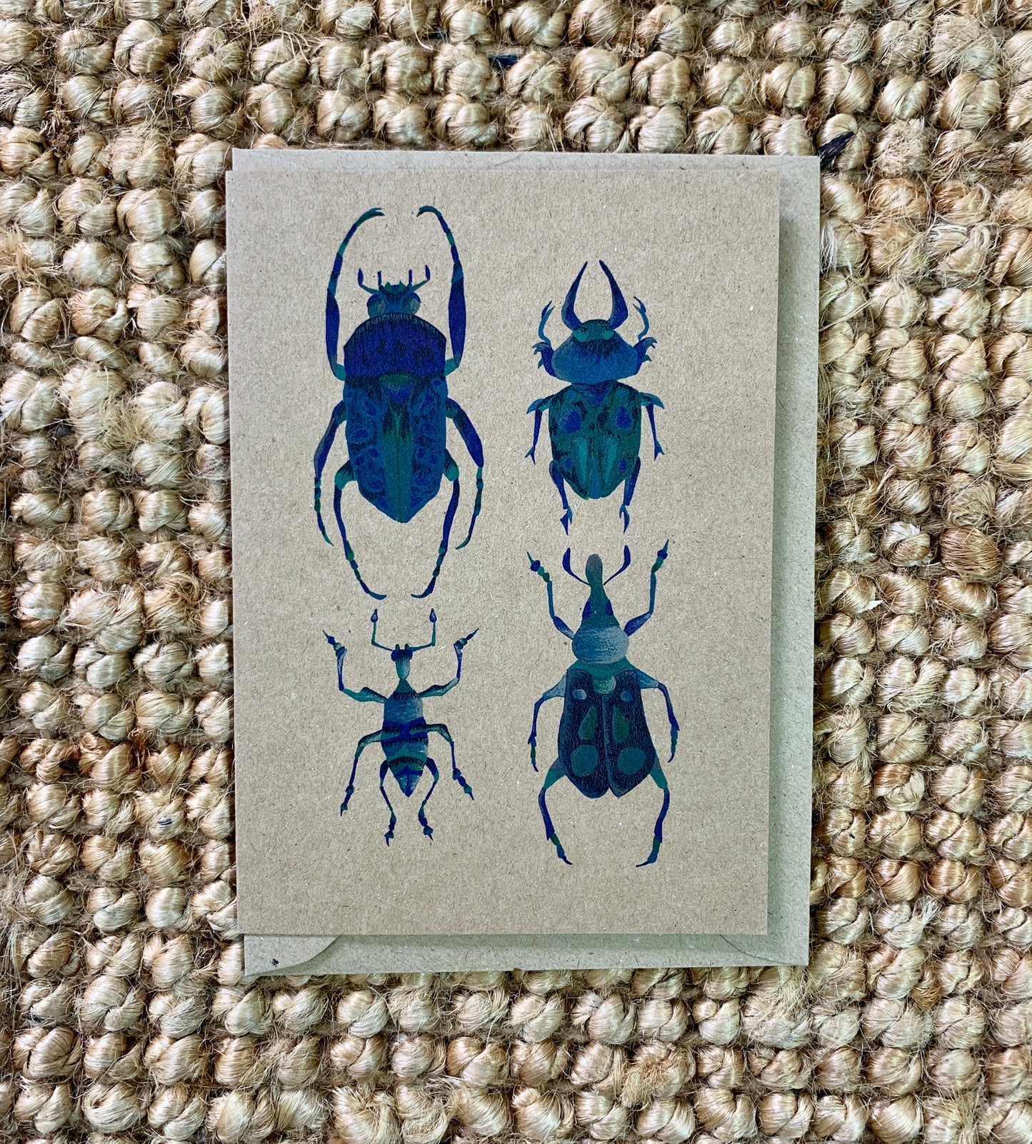 Beetles Card Kraft