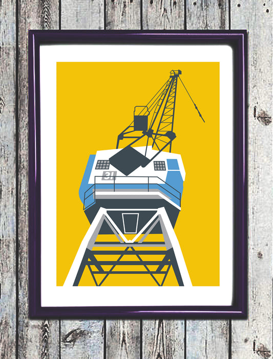 Yellow Bristol Crane Print