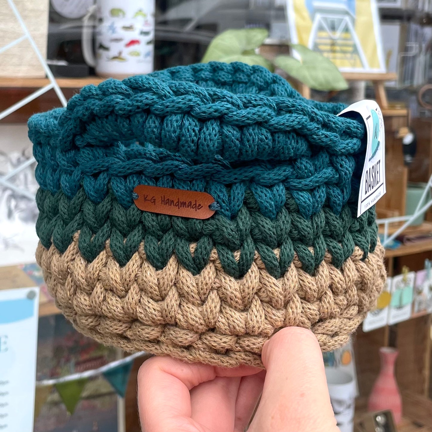 Crochet Basket with Handles