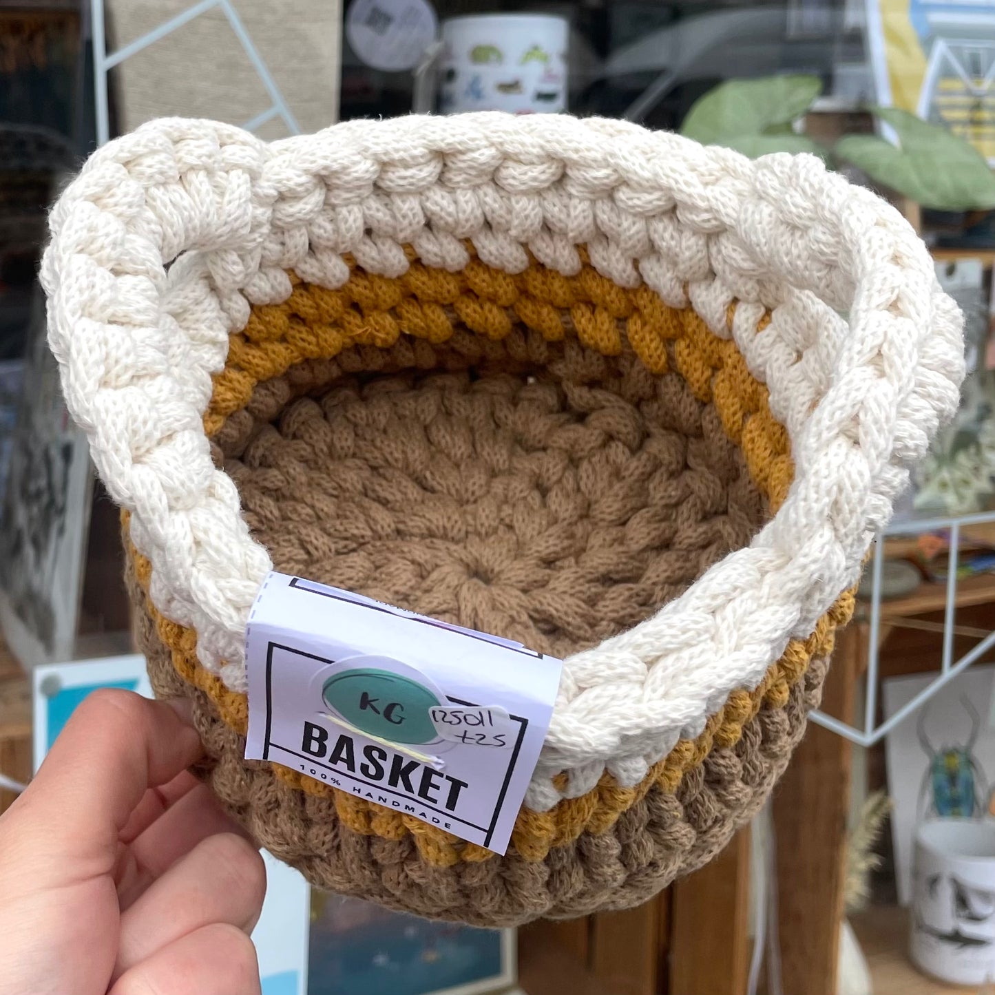 Crochet Basket with Handles