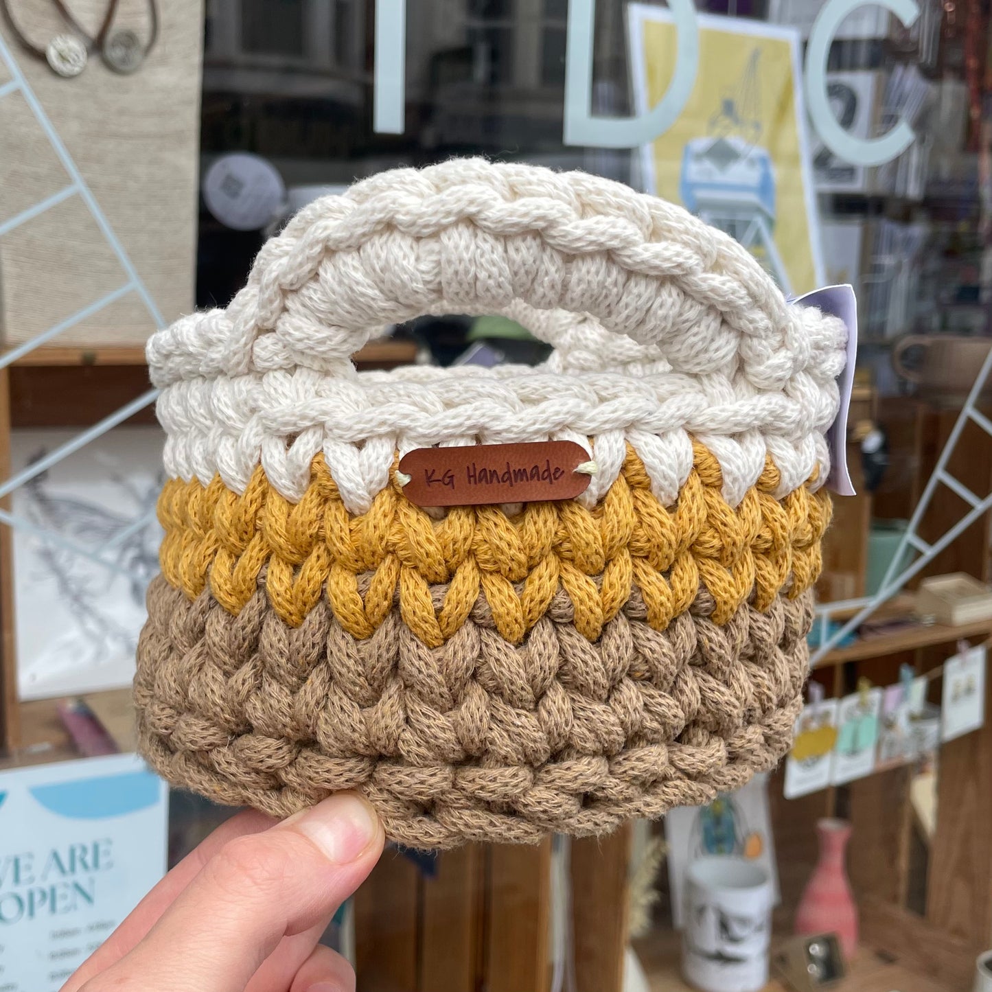 Crochet Basket with Handles