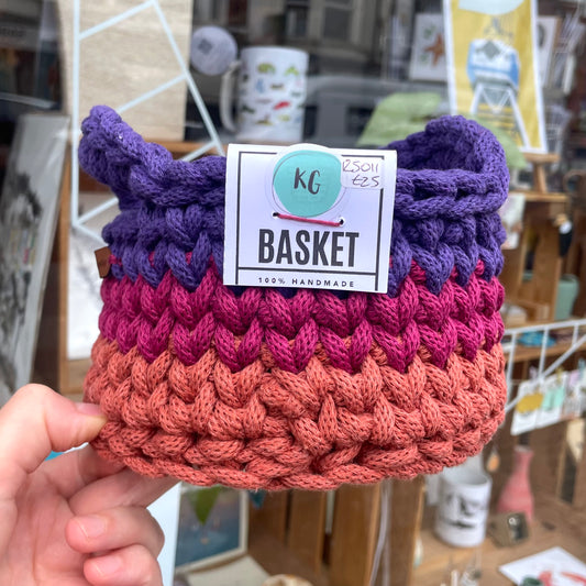 Crochet Basket with Handles
