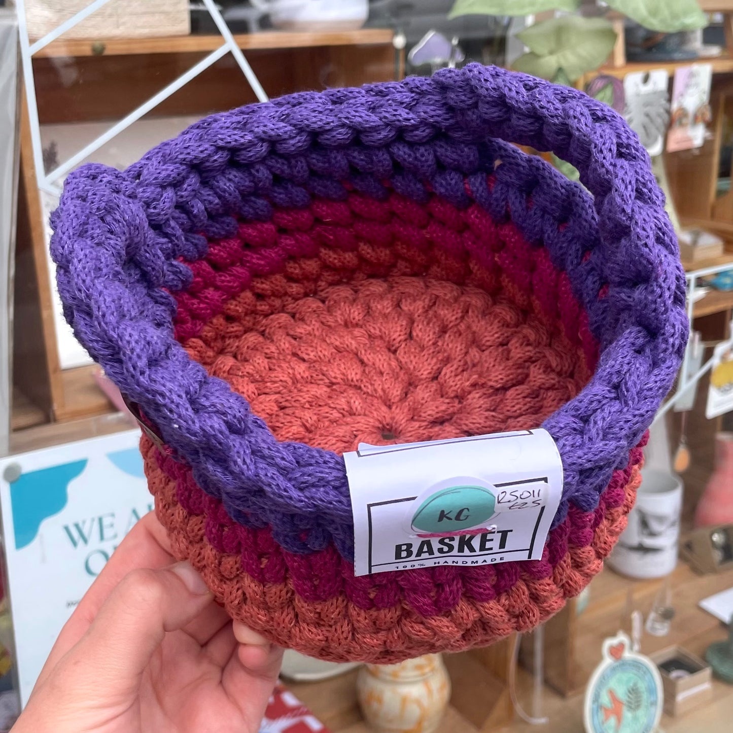 Crochet Basket with Handles