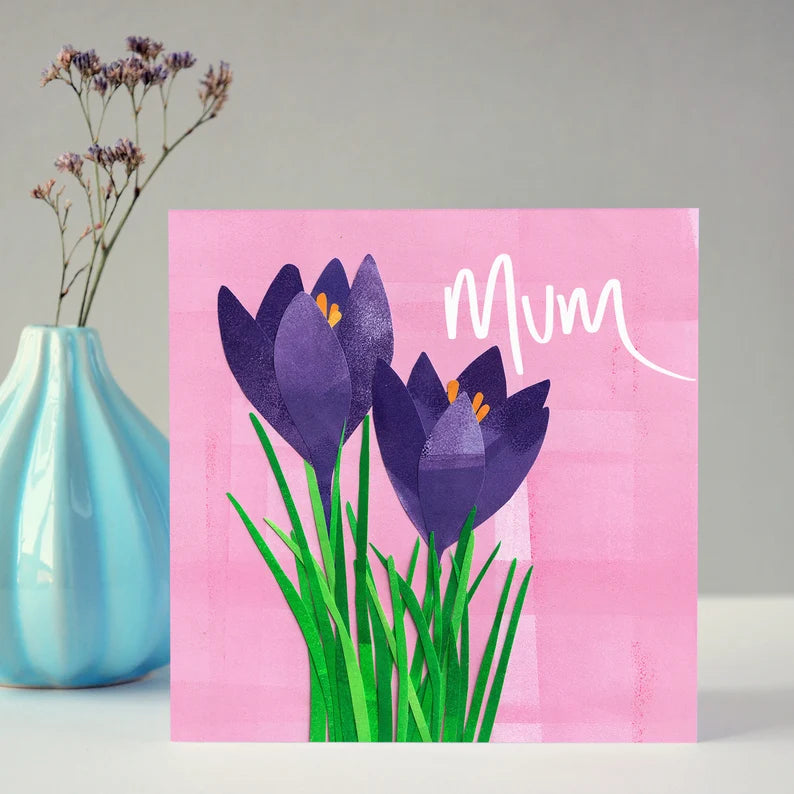 Mum Crocuses Card