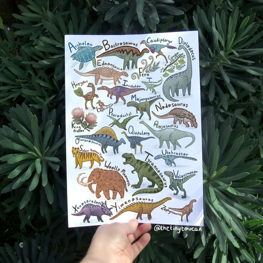 Dinosaur ABC Print A4