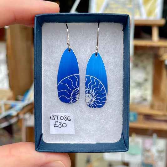 Ammonite Drop Earrings