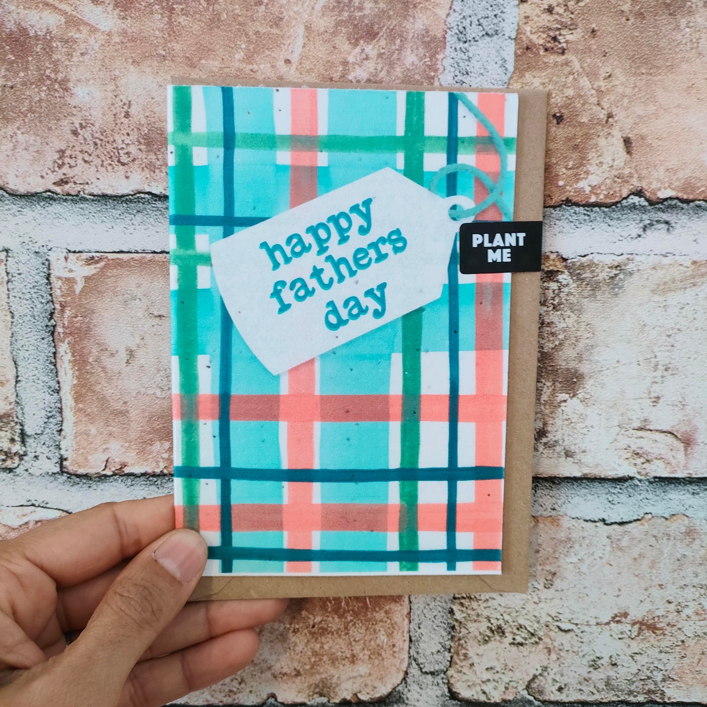 Colourful Tartan Father's Day Seed Card