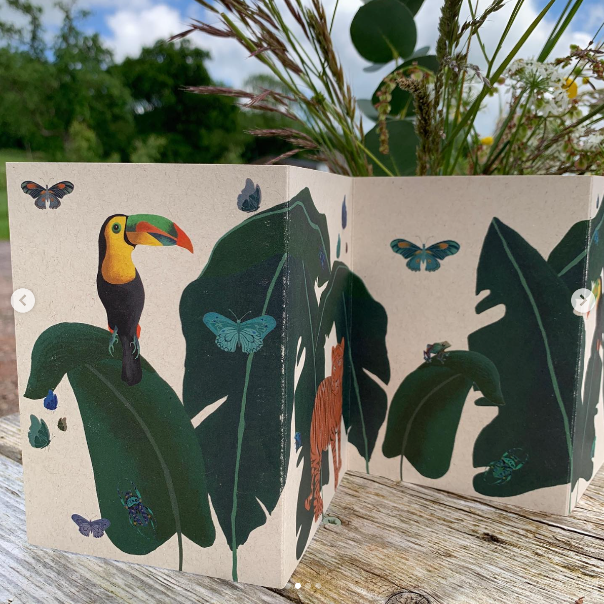 Flora and Fauna Concertina Card