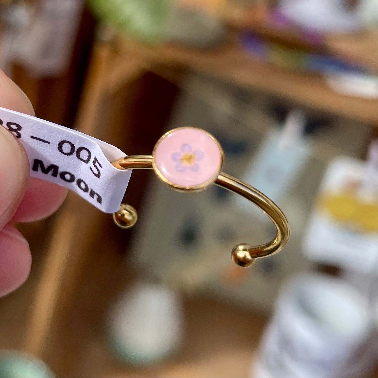Adjustable Rings - Pressed Forget-Me-Nots