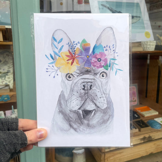 French Bull Dog Print A5