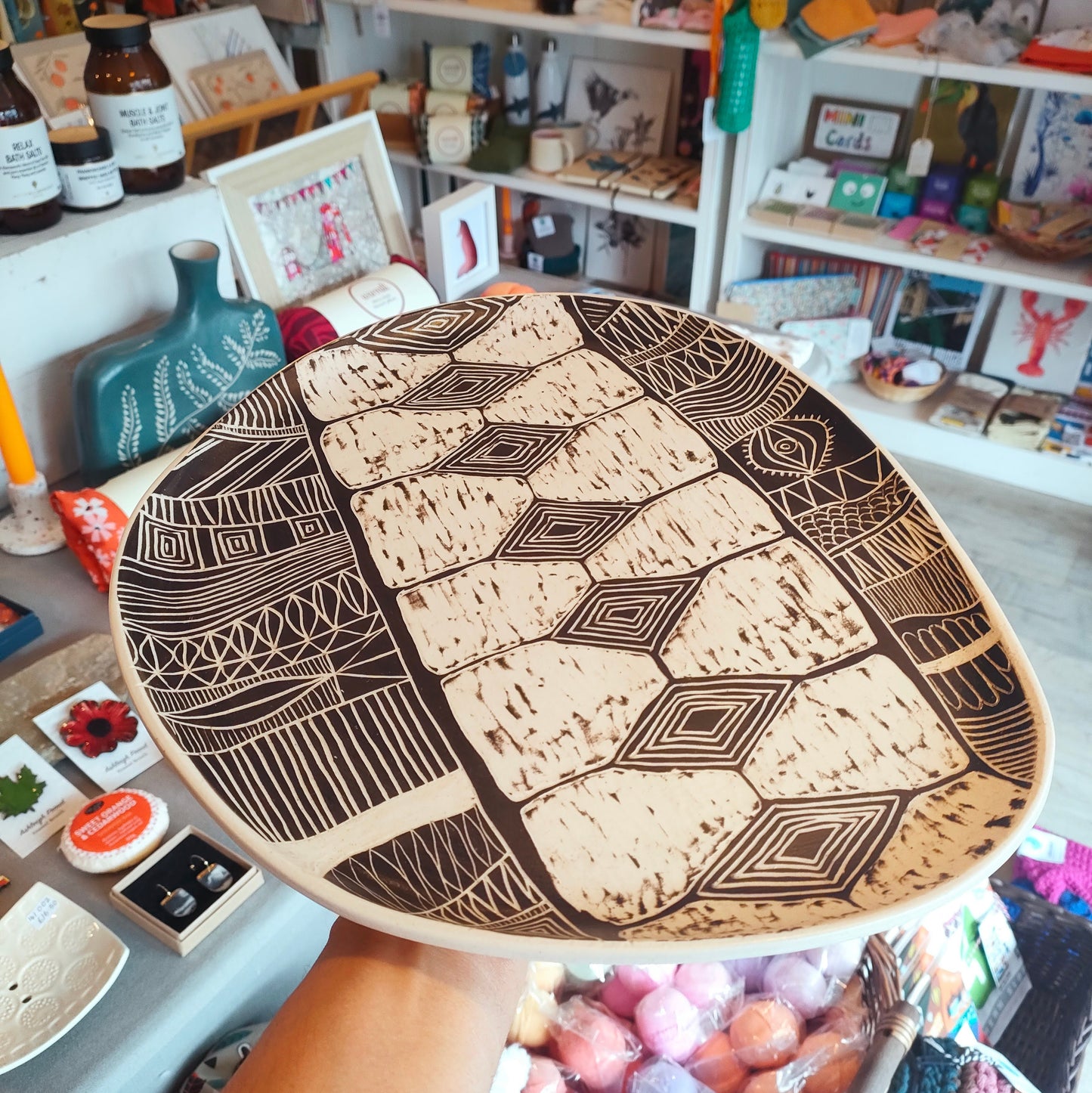 Black & White Large Plate
