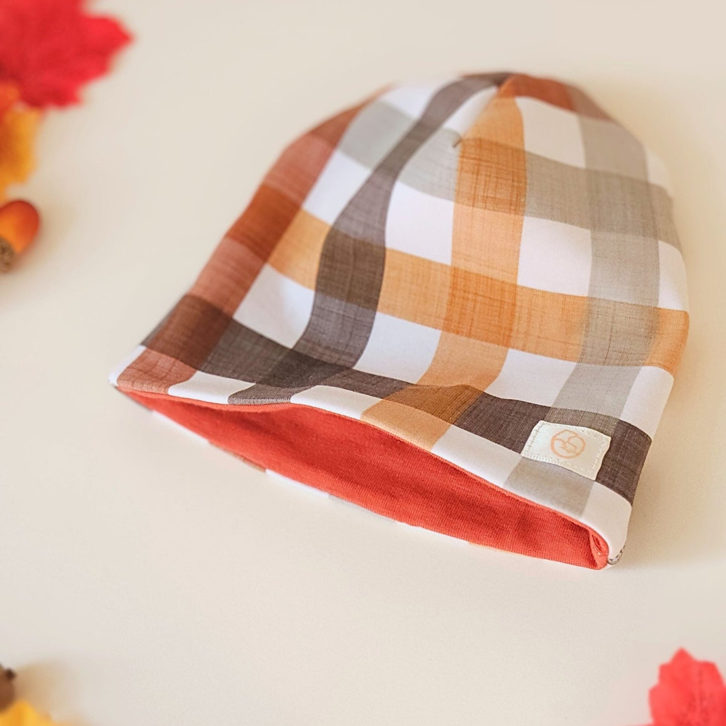 Autumn Gingham - Beanie Hat