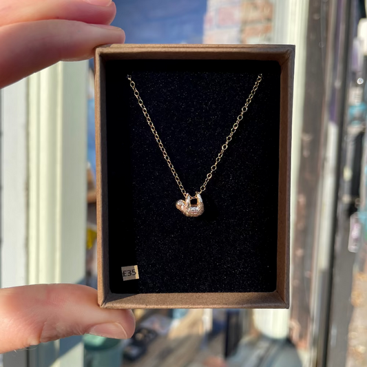 Gold Filled Sloth Necklace