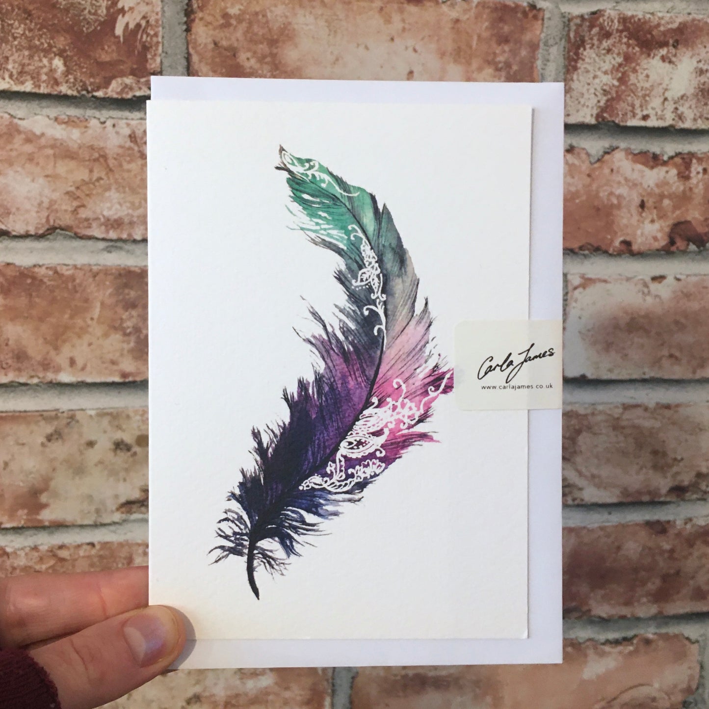 Henna Feather Card