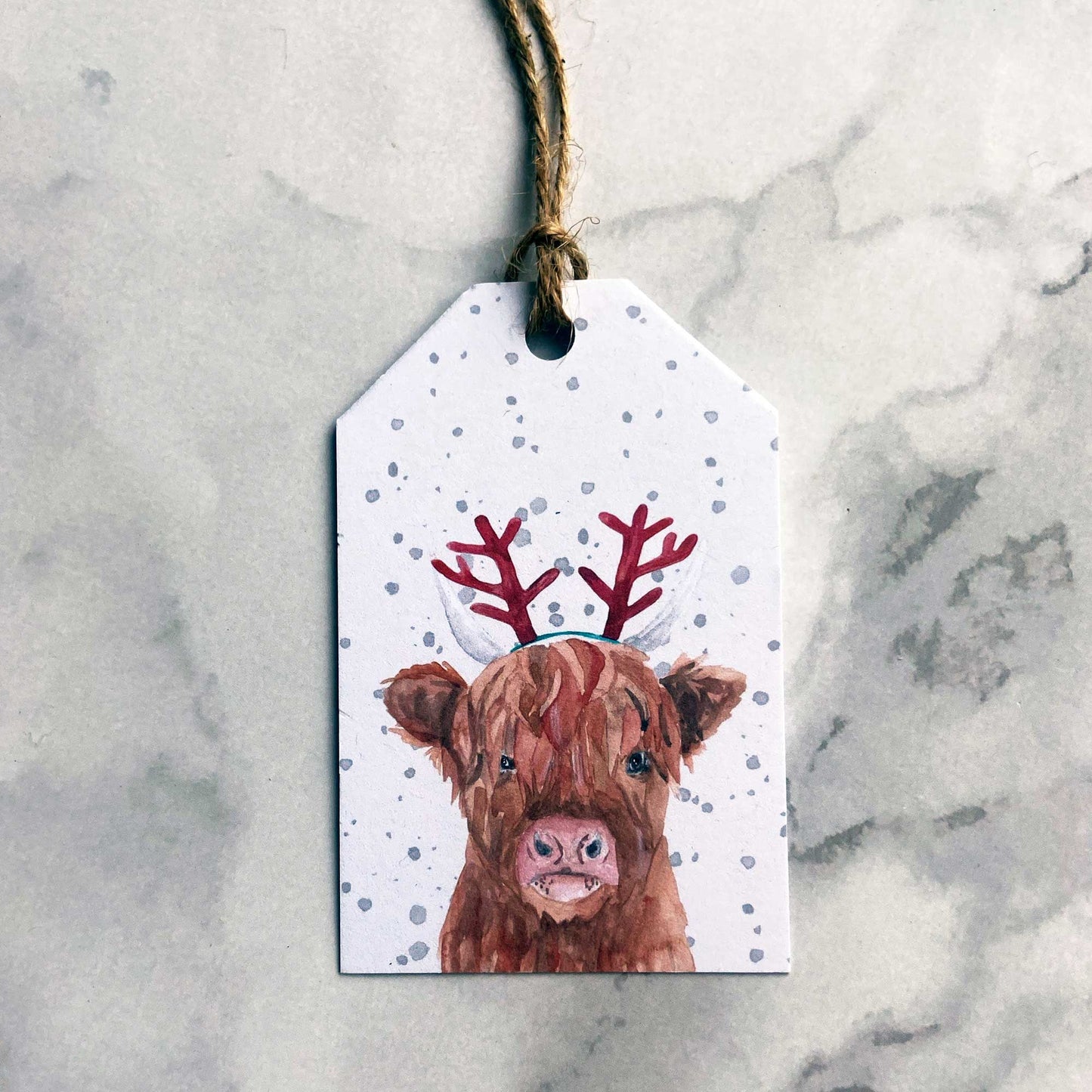 Highland Cow Christmas Gift Tags