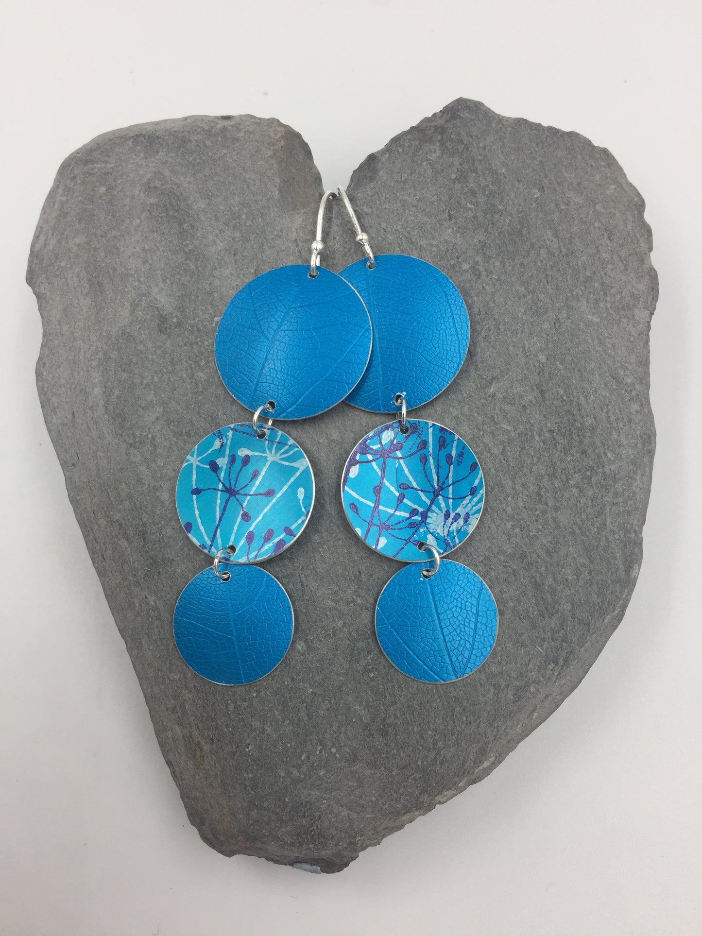 Three Cow Parsley Circle Earrings