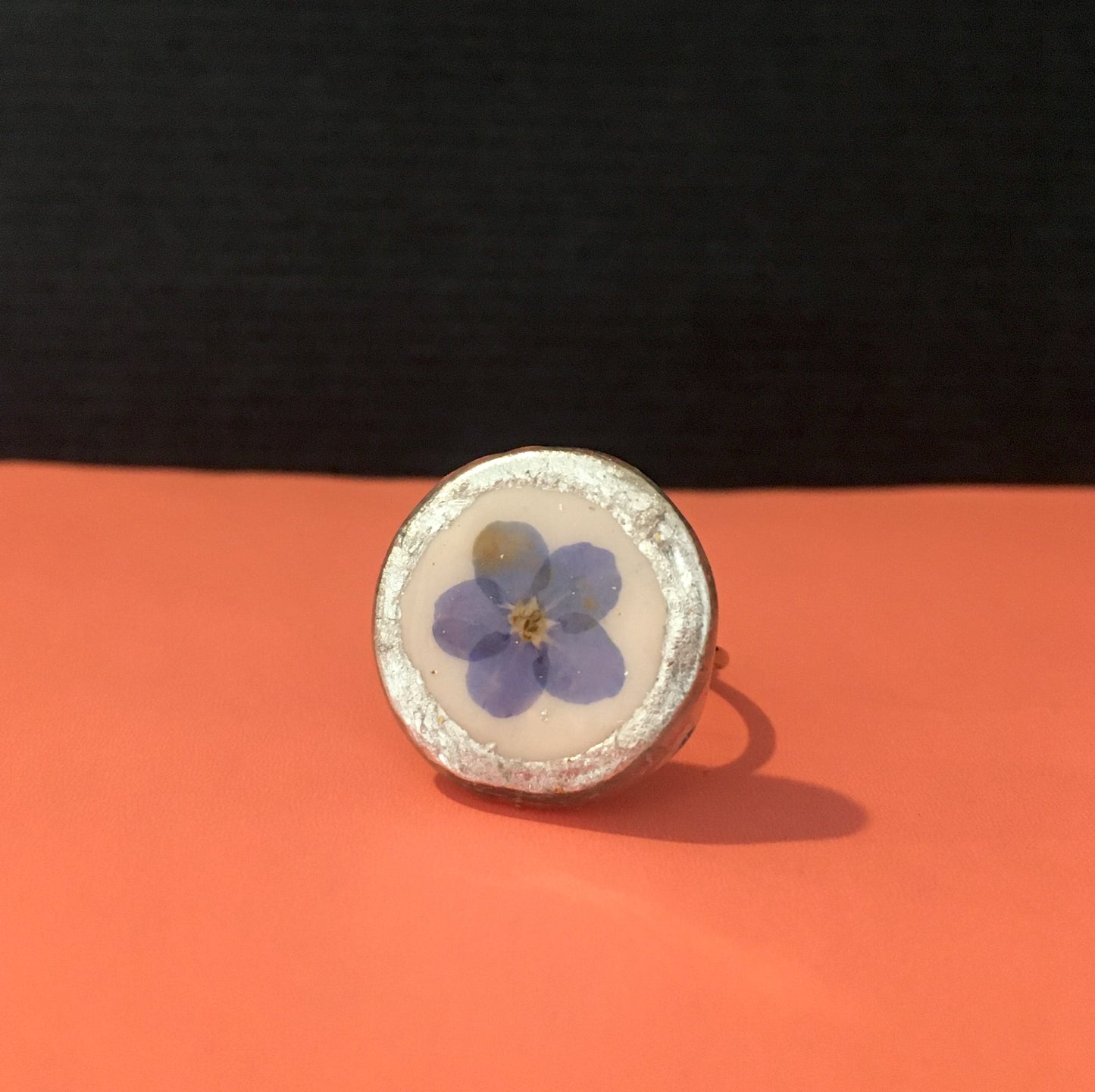 Adjustable Rings - Pressed Forget-Me-Nots