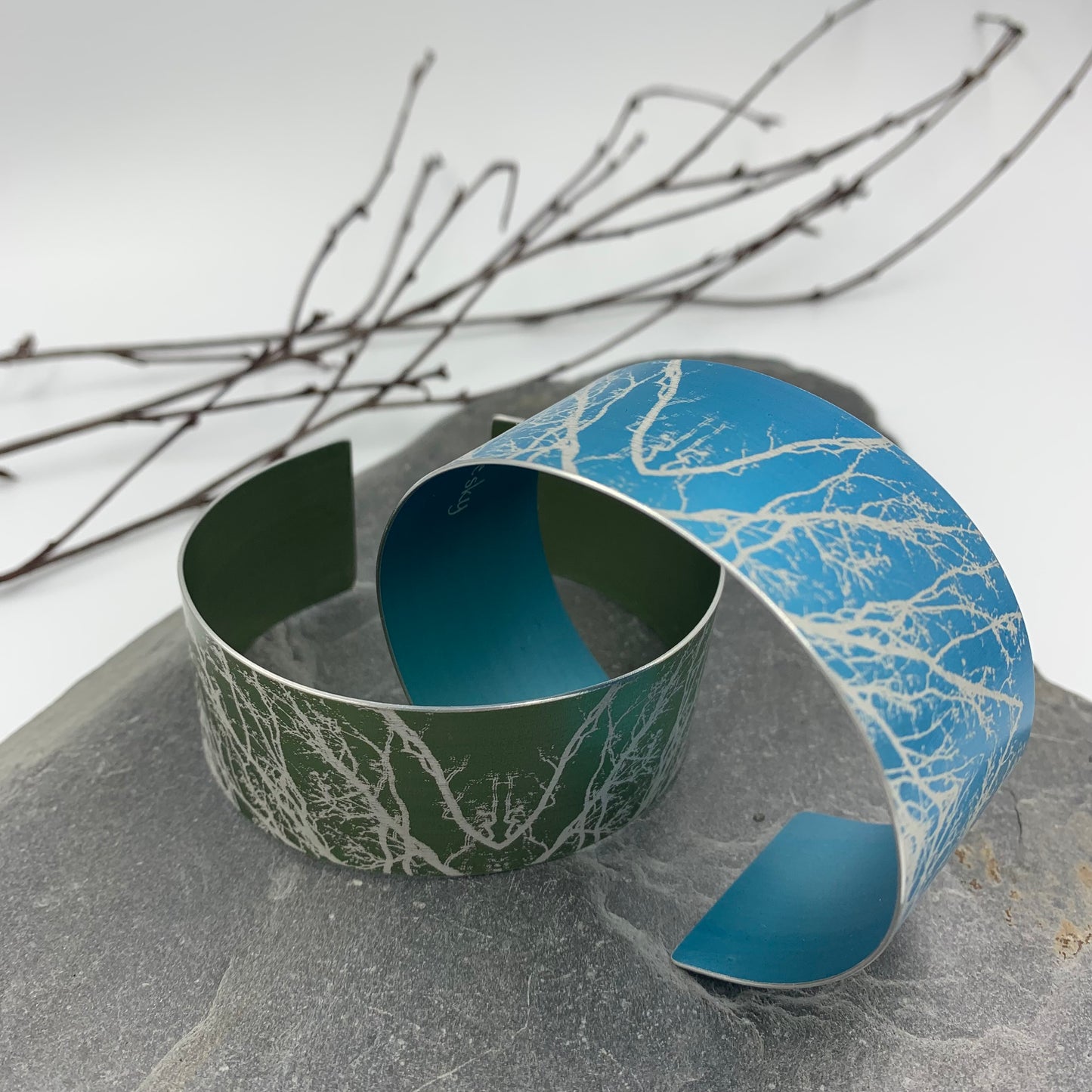 Winter Trees Aluminium Bracelet Cuff