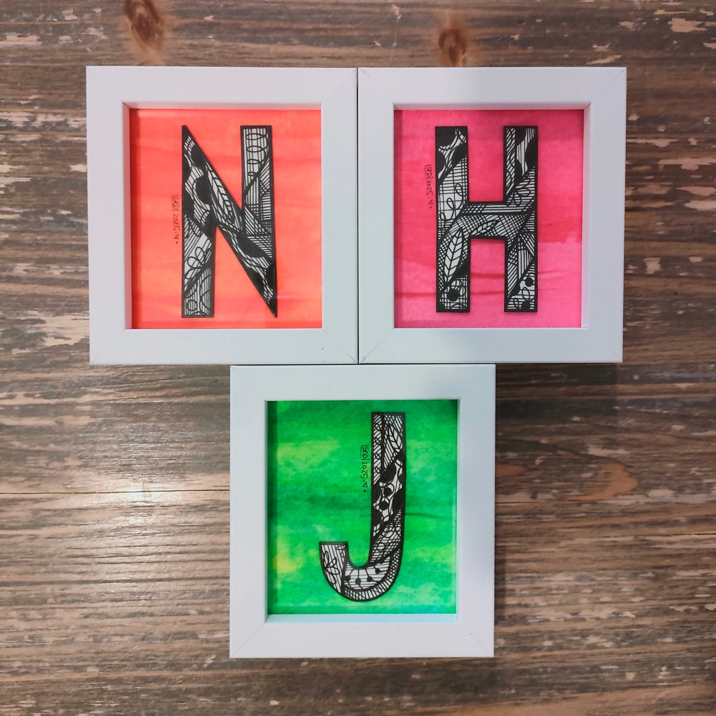 Miniature Framed Initial