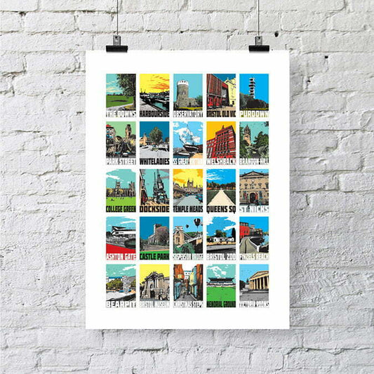 Bristol Landmarks A4 Print