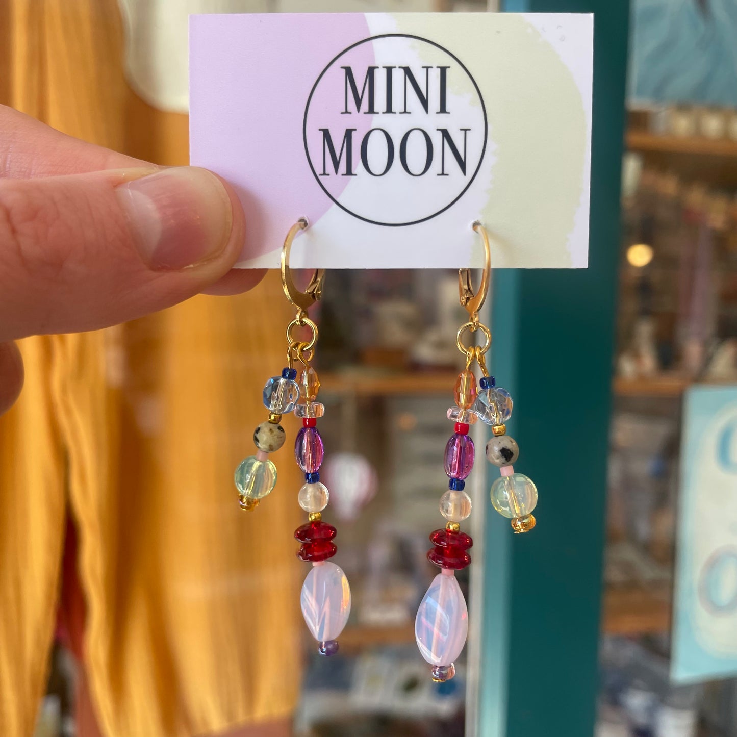 Large Beaded Earrings (Glass & Semi-precious Stones)
