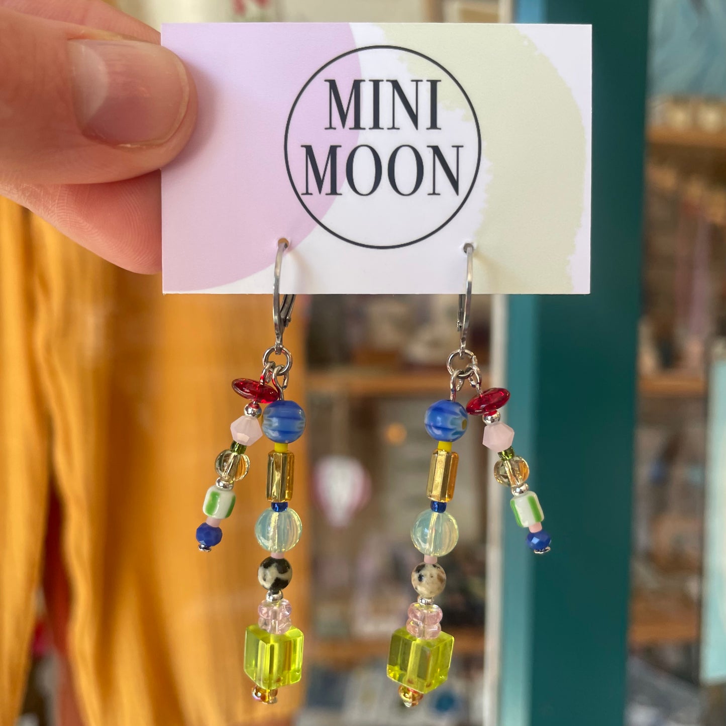 Large Beaded Earrings (Glass & Semi-precious Stones)