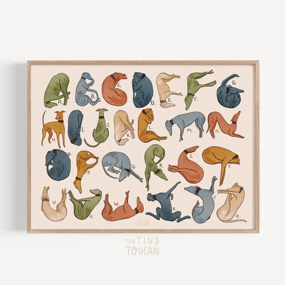 Long Dog ABC Print A4