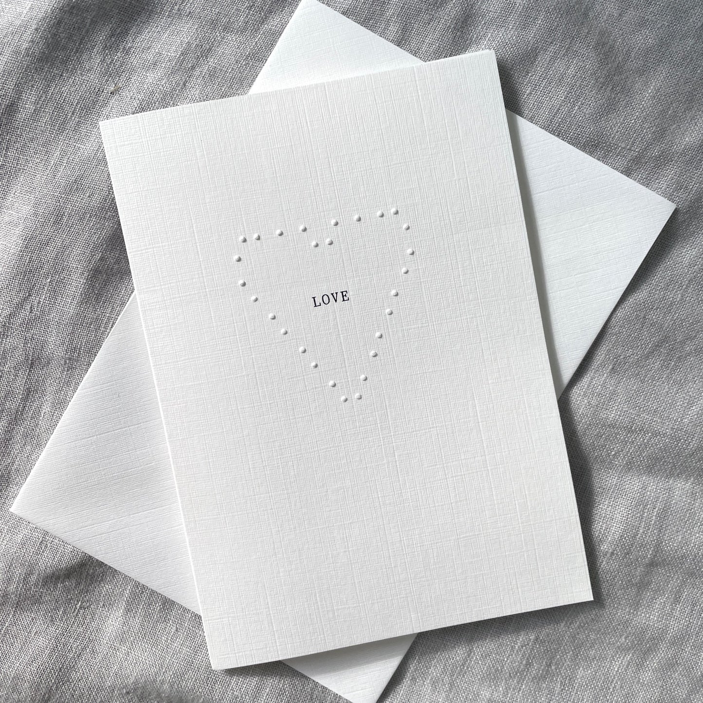 Love Design Braille Card
