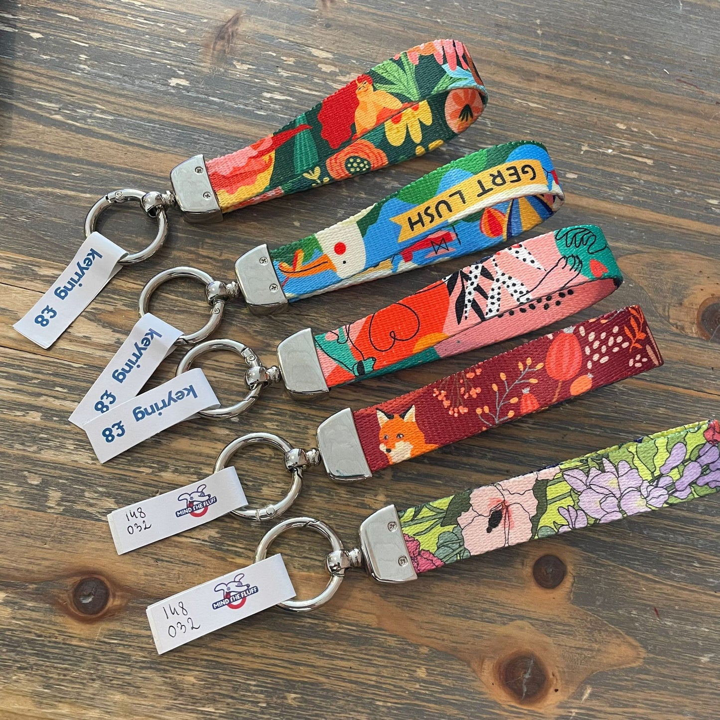 Colourful Keyrings - Various Designs