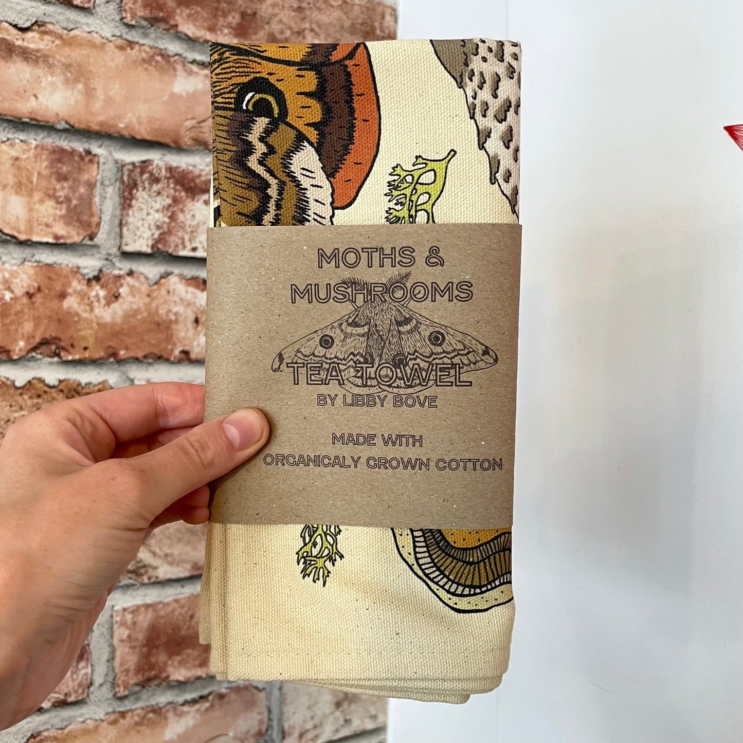 Moths & Mushrooms Tea Towel Cream
