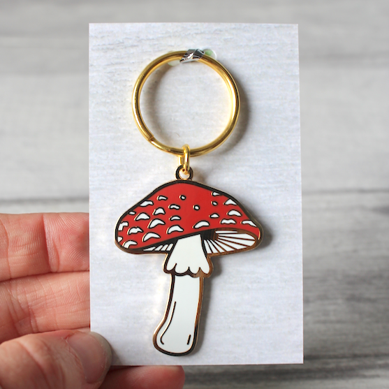 Mushroom - Fly Agaric Keyring