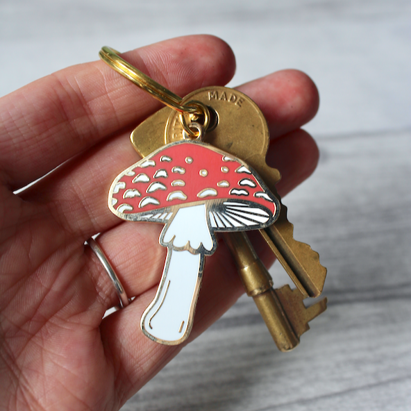 Mushroom - Fly Agaric Keyring