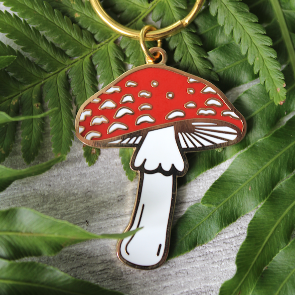 Mushroom - Fly Agaric Keyring